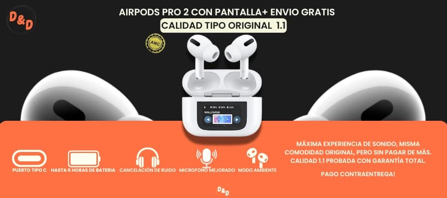 AIRPODS PRO DE SEGUNDA GENERACIÓN CON PANTALLA